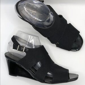 Life Stride Womens Wedge Slingback Sandals size 9